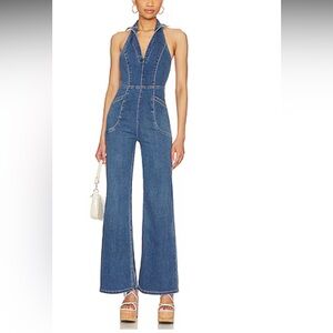 Free people denim jumpsuit